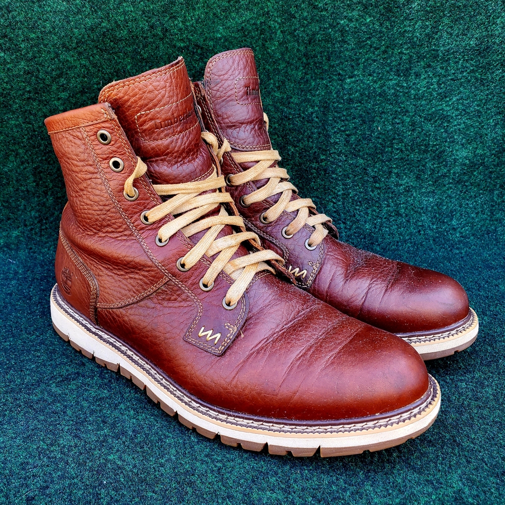 Timberland Brown Leather Lace-Up Work Boots